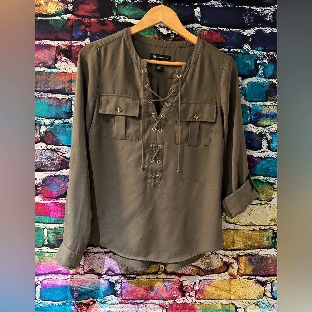 Olive green blouse